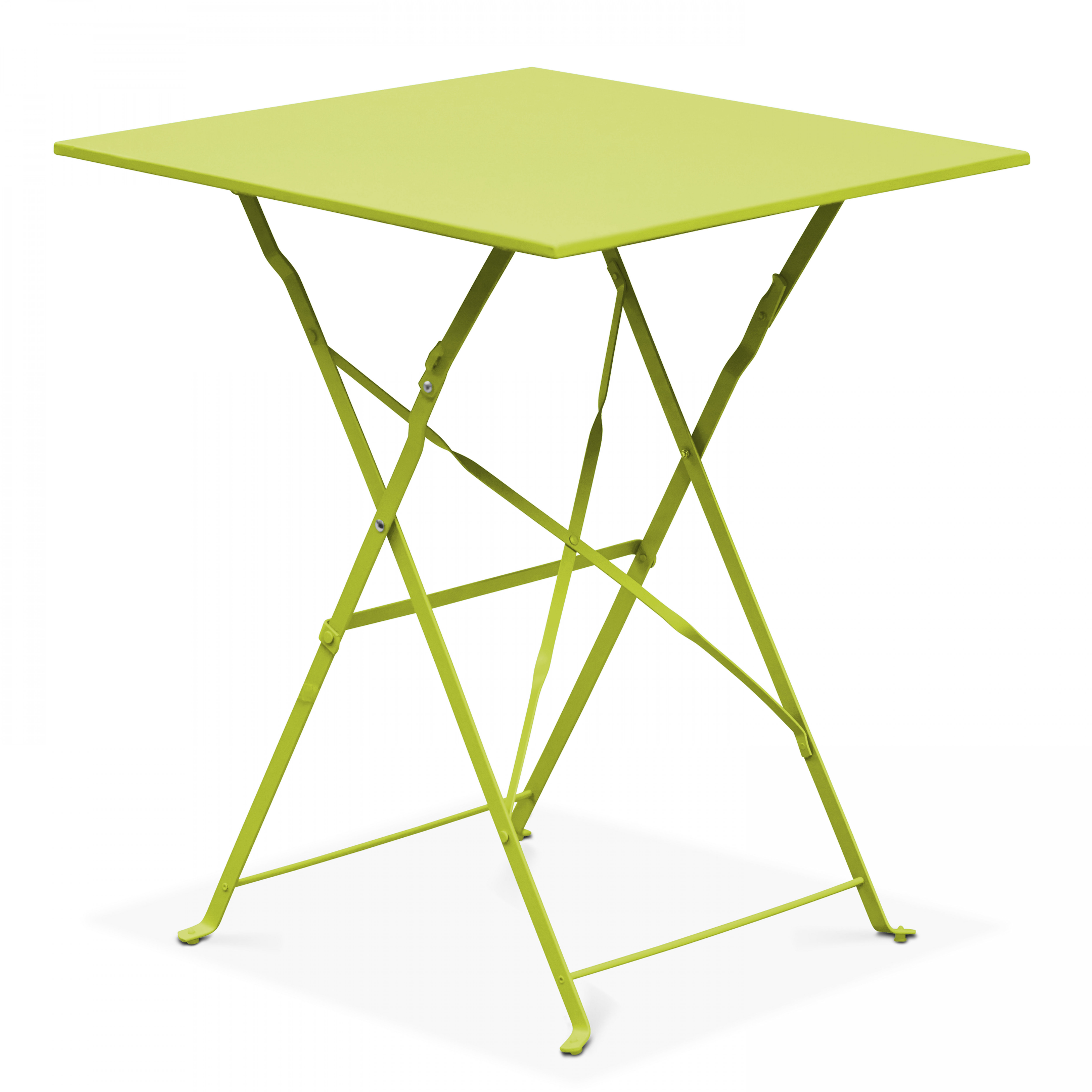 Table de restaurant bistrot carrée pliante en métal 2 personnes 60x60 cm