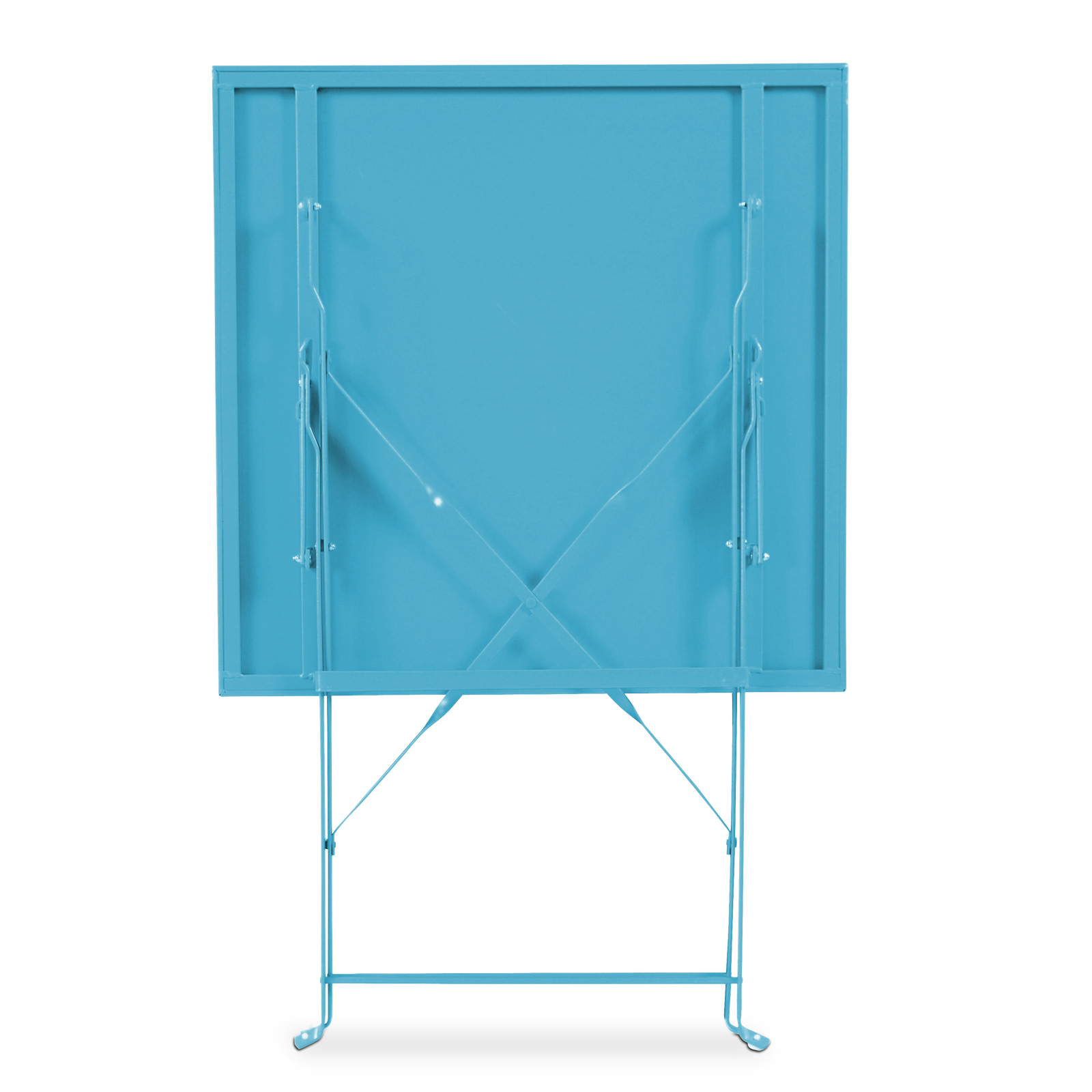 Table métal BLEUE pliante bistro