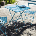 Table de bistro BLEUE en métal