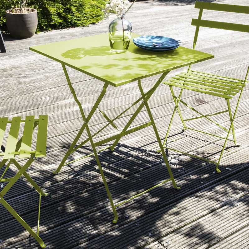 Table de bistro VERTE en métal (3/4)