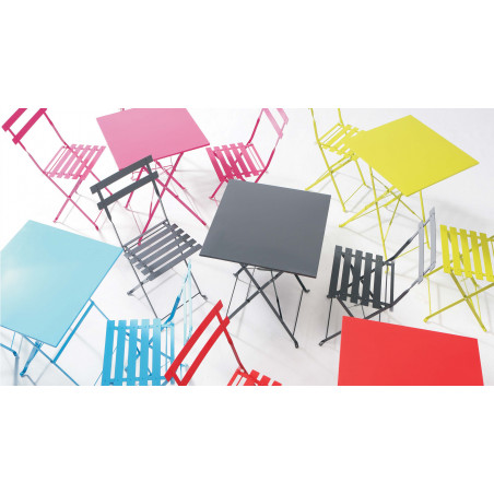 Table pliante bistro couleurs