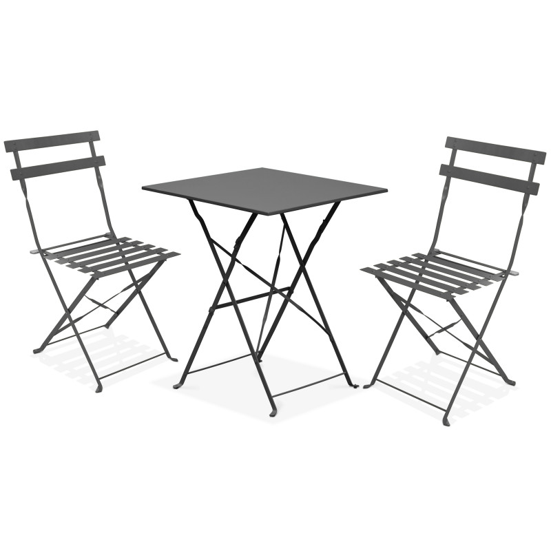 Ensemble table et chaises de jardin pliantes, aluminium, ensemble