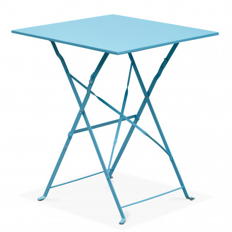 table bistro pliante BLEUE en métal