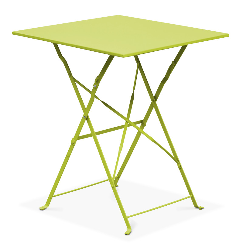 table bistro pliante VERT en métal (3/7)