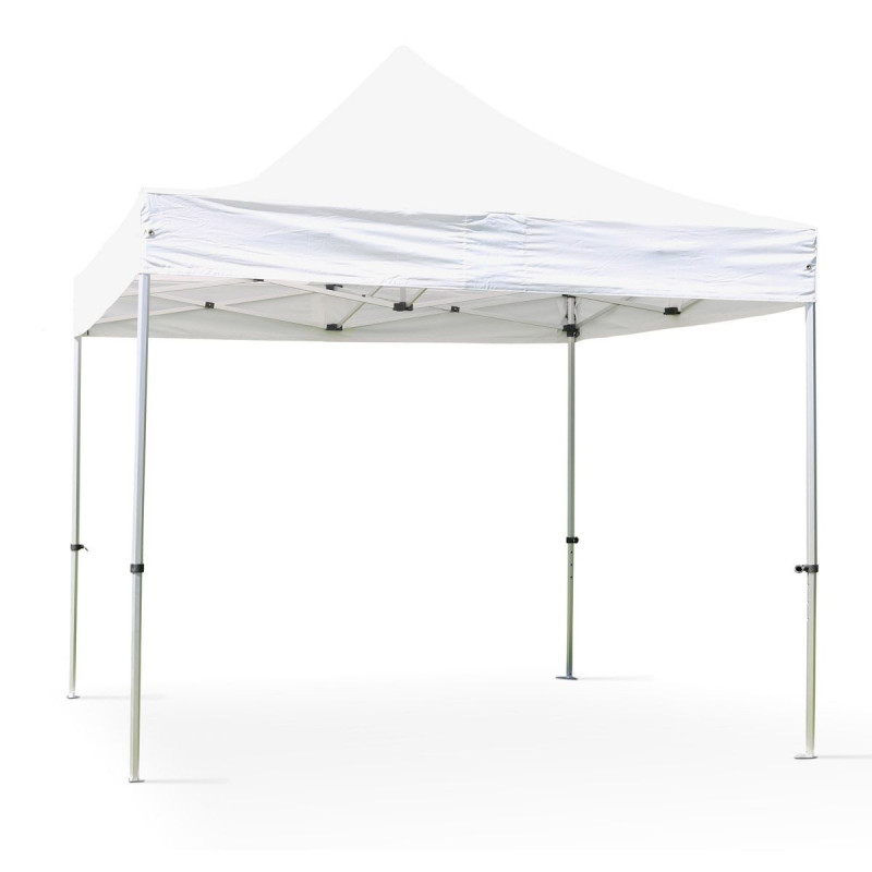Tente pliante PRO+ 50MM 3x3m 520g/m² en alu blanc