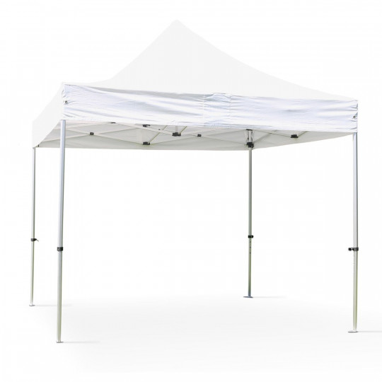 Tente pliante PRO+ 50MM 3x3m 520g/m² en alu blanc