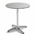 Table de terrasse ronde en aluminium avec plateau rabattable (70 x 70 x 73 cm) (1/6)