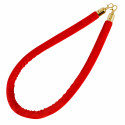Cordon pour poteaux de guidage en velours rouge et attache dorée (1/3)