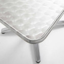 Table de terrasse carrée en aluminium plateau rabattable