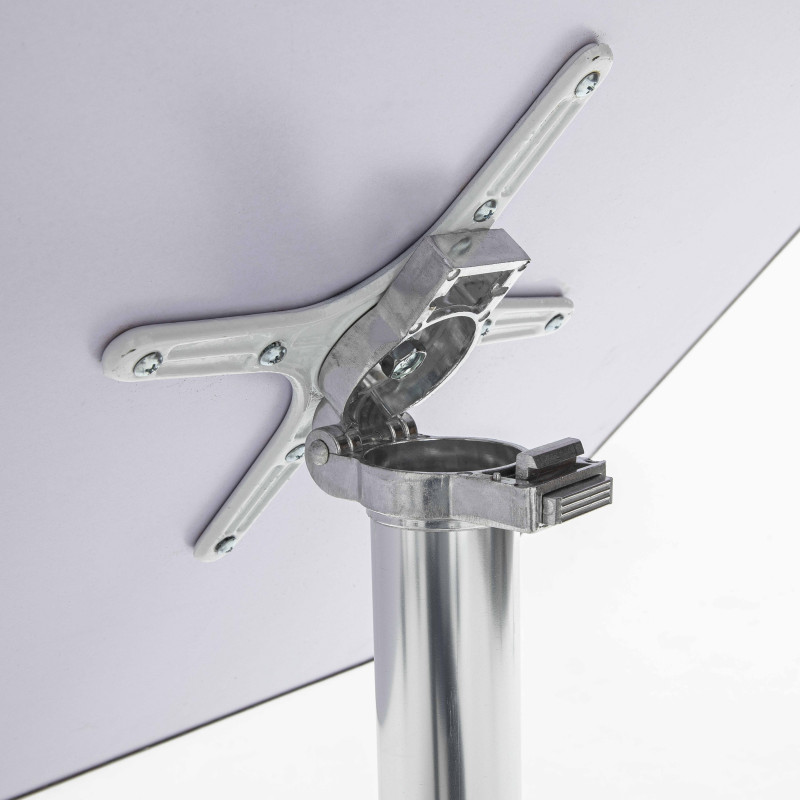 Table de terrasse carrée en aluminium plateau rabattable