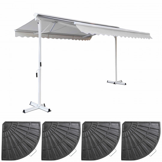 Store double pente et 4 dalles lestées avec coffre