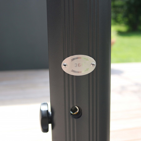 Parasol déporté aluminium 3m