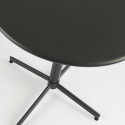 Table de terrasse ronde en acier avec plateau rabattable ⌀70cm