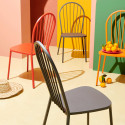 Chaise bistrot en acier thermolaqué