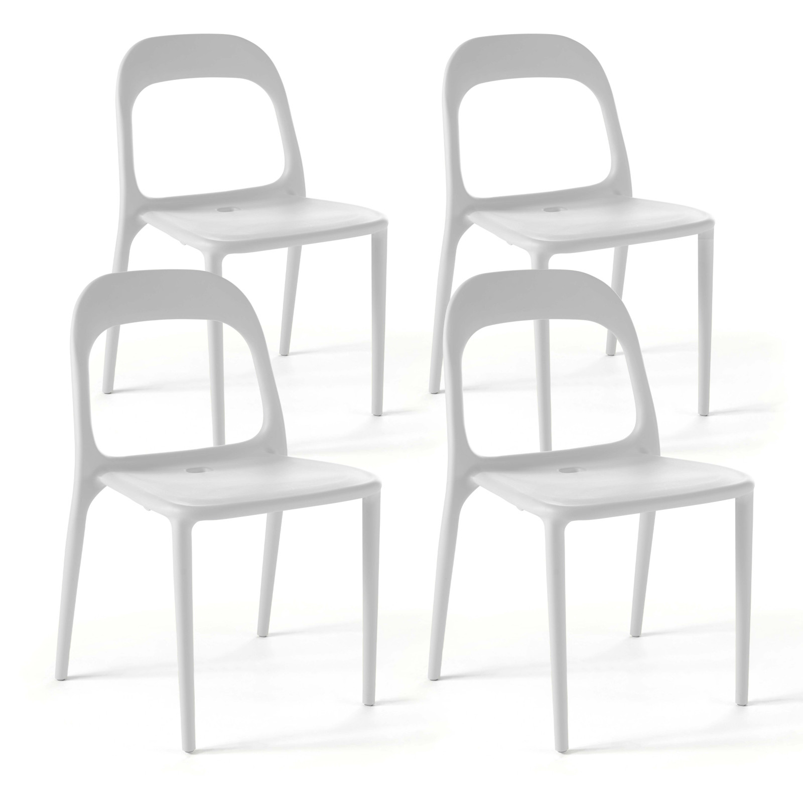 Lot de 4 chaises en polypropylène