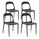 Lot de 4 chaises en polypropylène