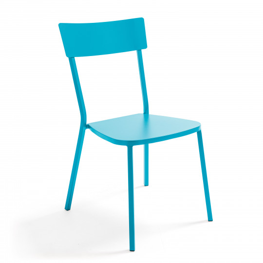 Chaise terrasse bistrot en métal