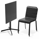Ensemble table carrée avec plateau inclinable + 2 chaises
