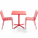 Ensemble table carrée avec plateau inclinable + 2 chaises