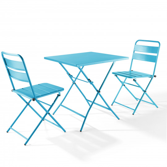 Ensemble table carré pliante + 2 chaises pliantes