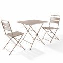 Ensemble table carré pliante + 2 chaises pliantes