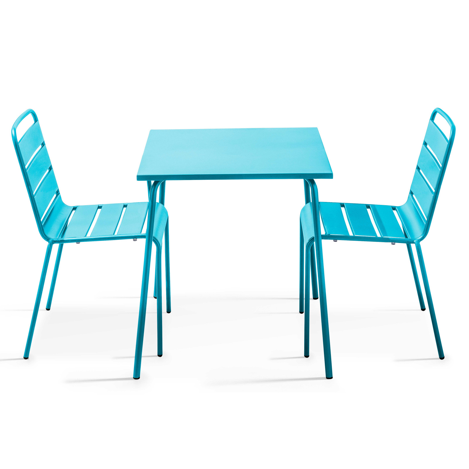 Ensemble table carrée + 2 chaises
