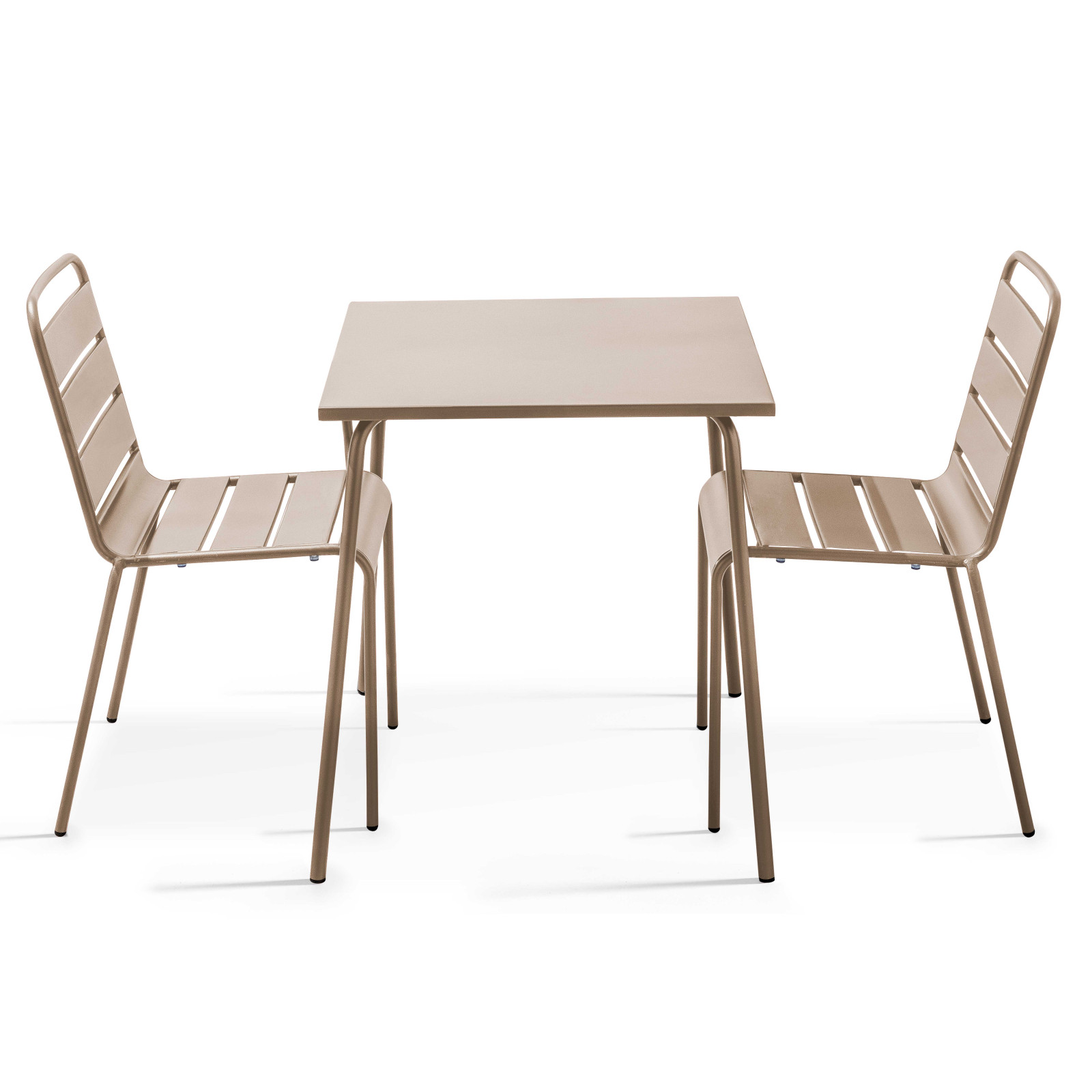 Ensemble table carrée + 2 chaises