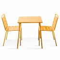 Ensemble table carrée + 2 chaises