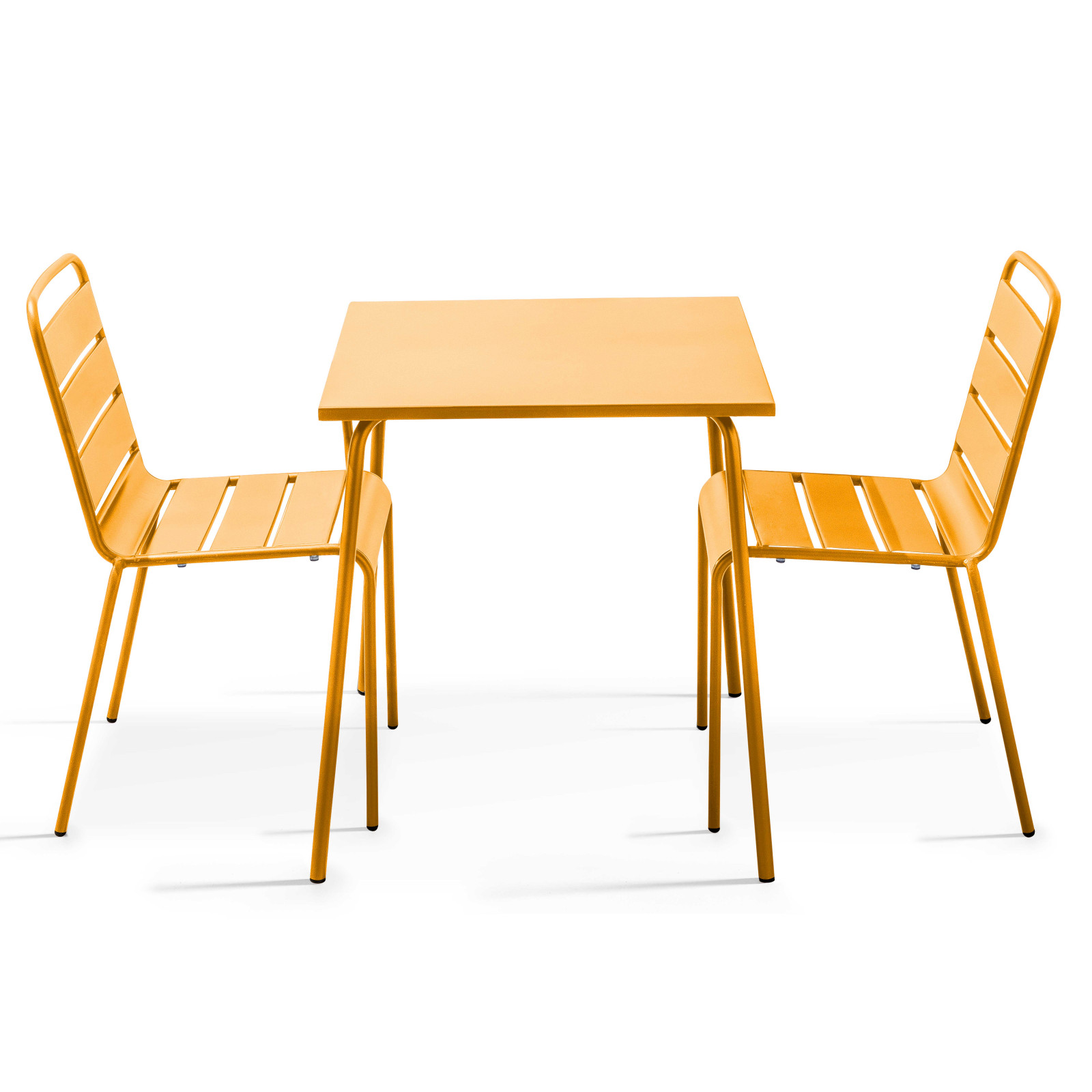 Ensemble table carrée + 2 chaises