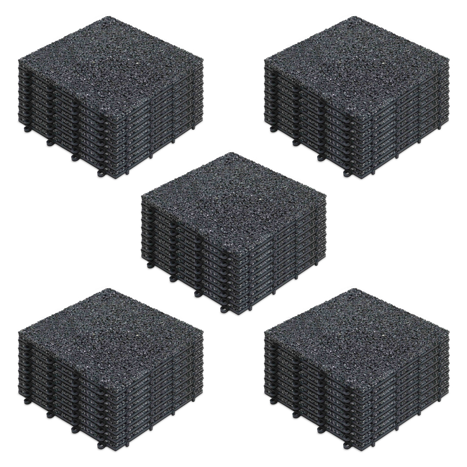 8 Dalles de terrasse gravillon noir