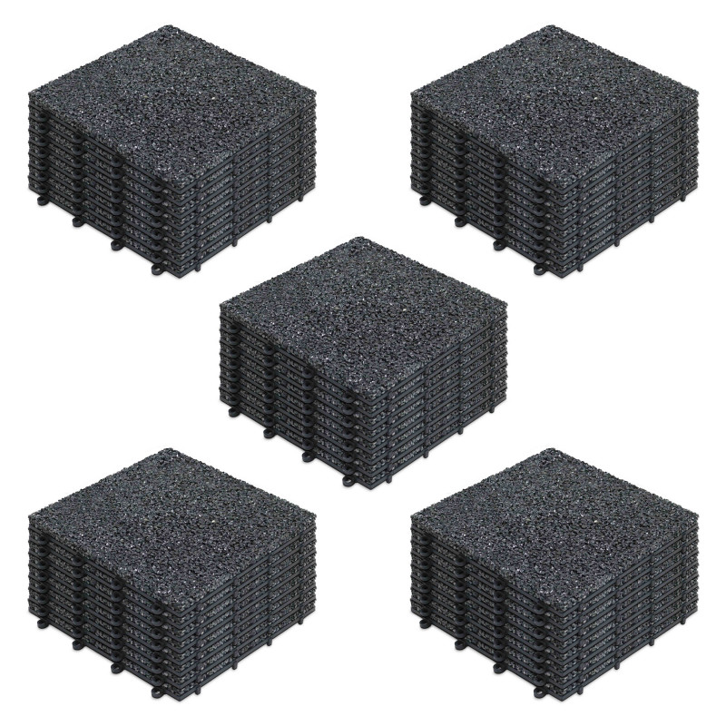 8 Dalles de terrasse gravillon noir