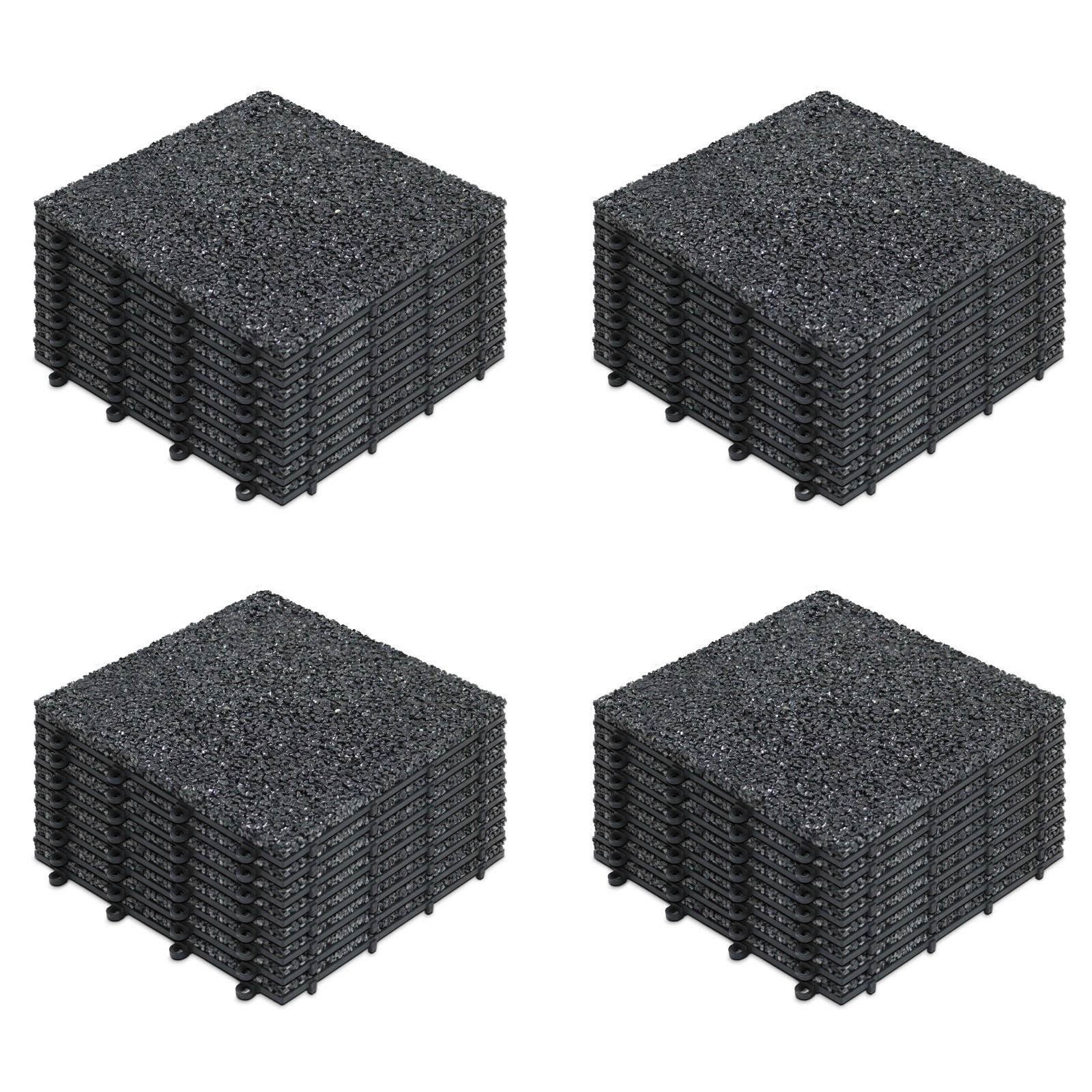 8 Dalles de terrasse gravillon noir