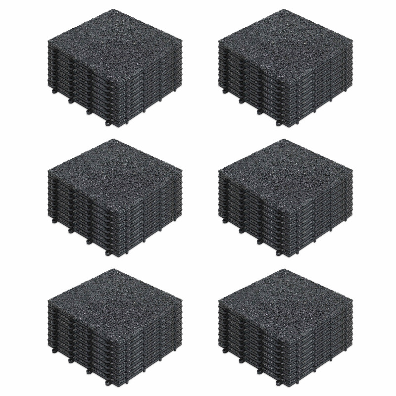 8 Dalles de terrasse gravillon noir