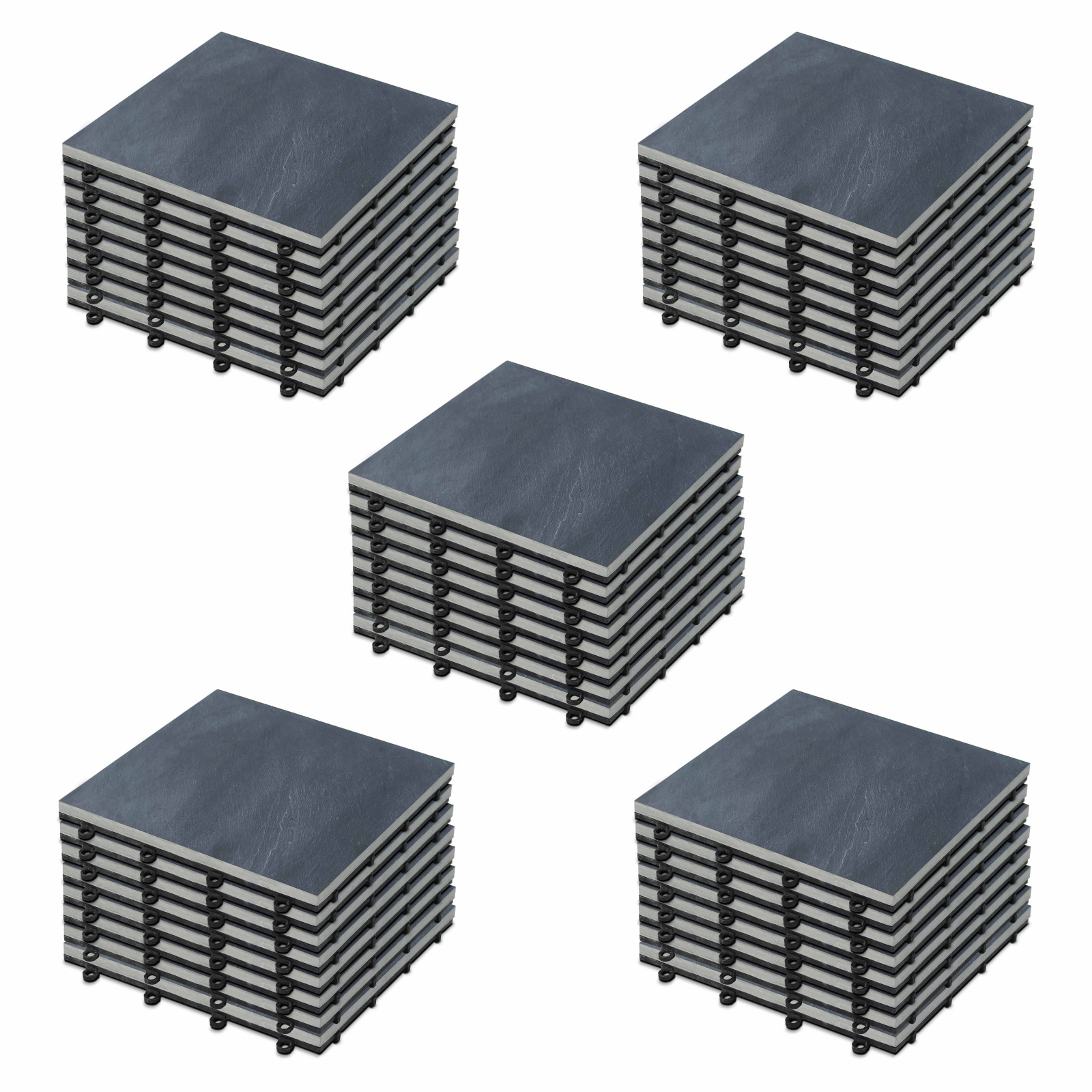 8 Dalles de terrasse pierre noire