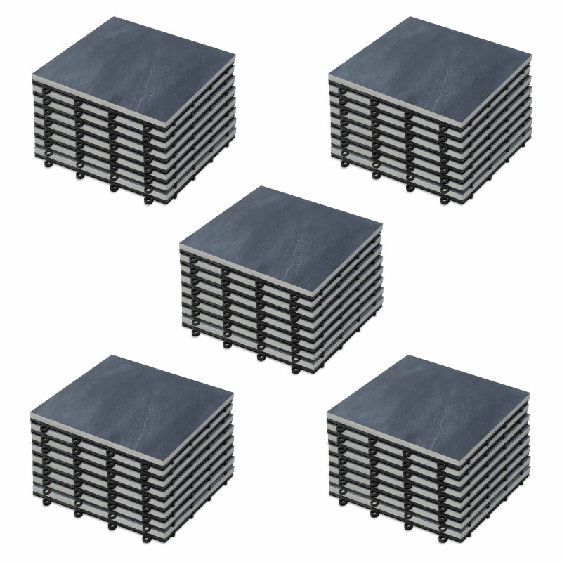 8 Dalles de terrasse pierre noire