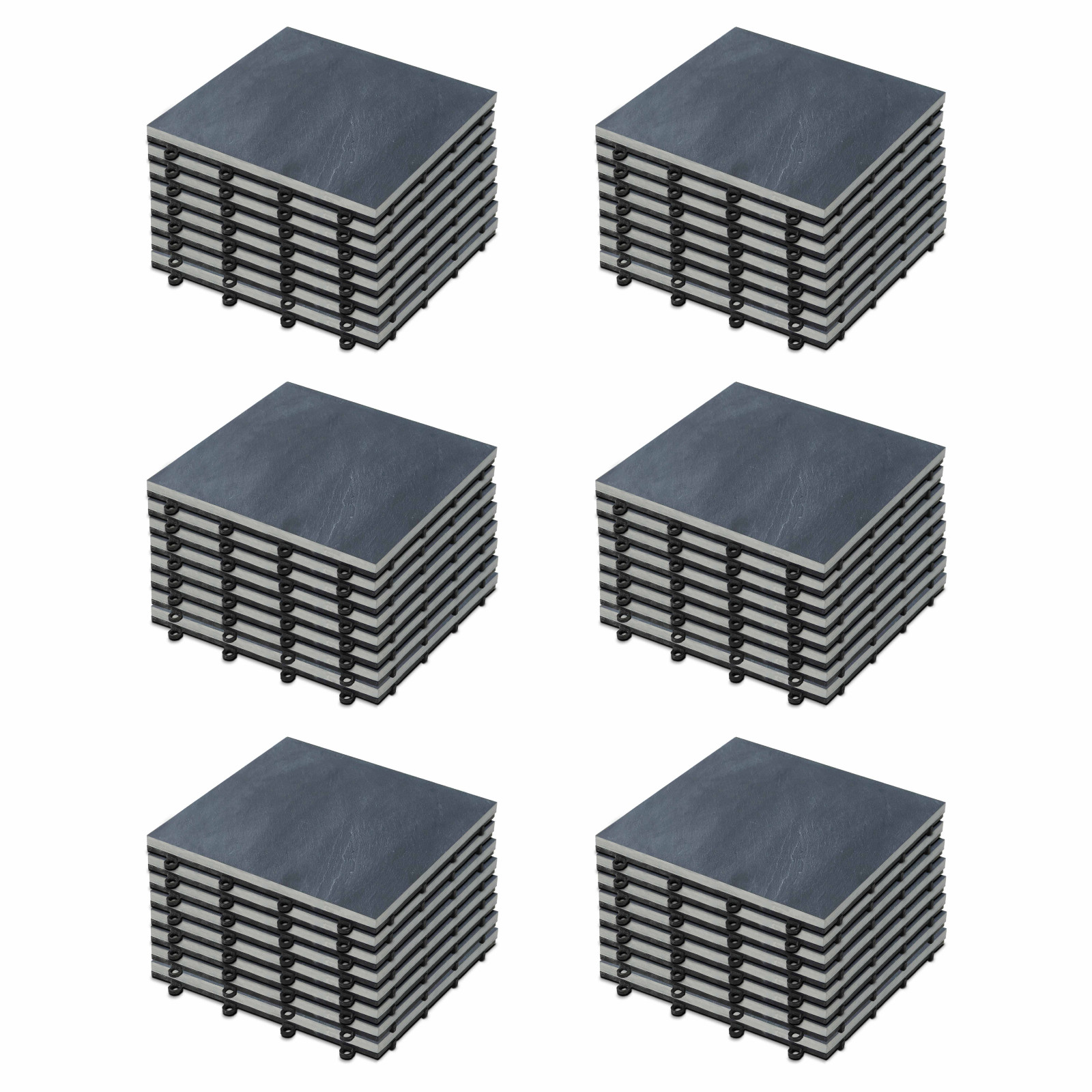 8 Dalles de terrasse pierre noire