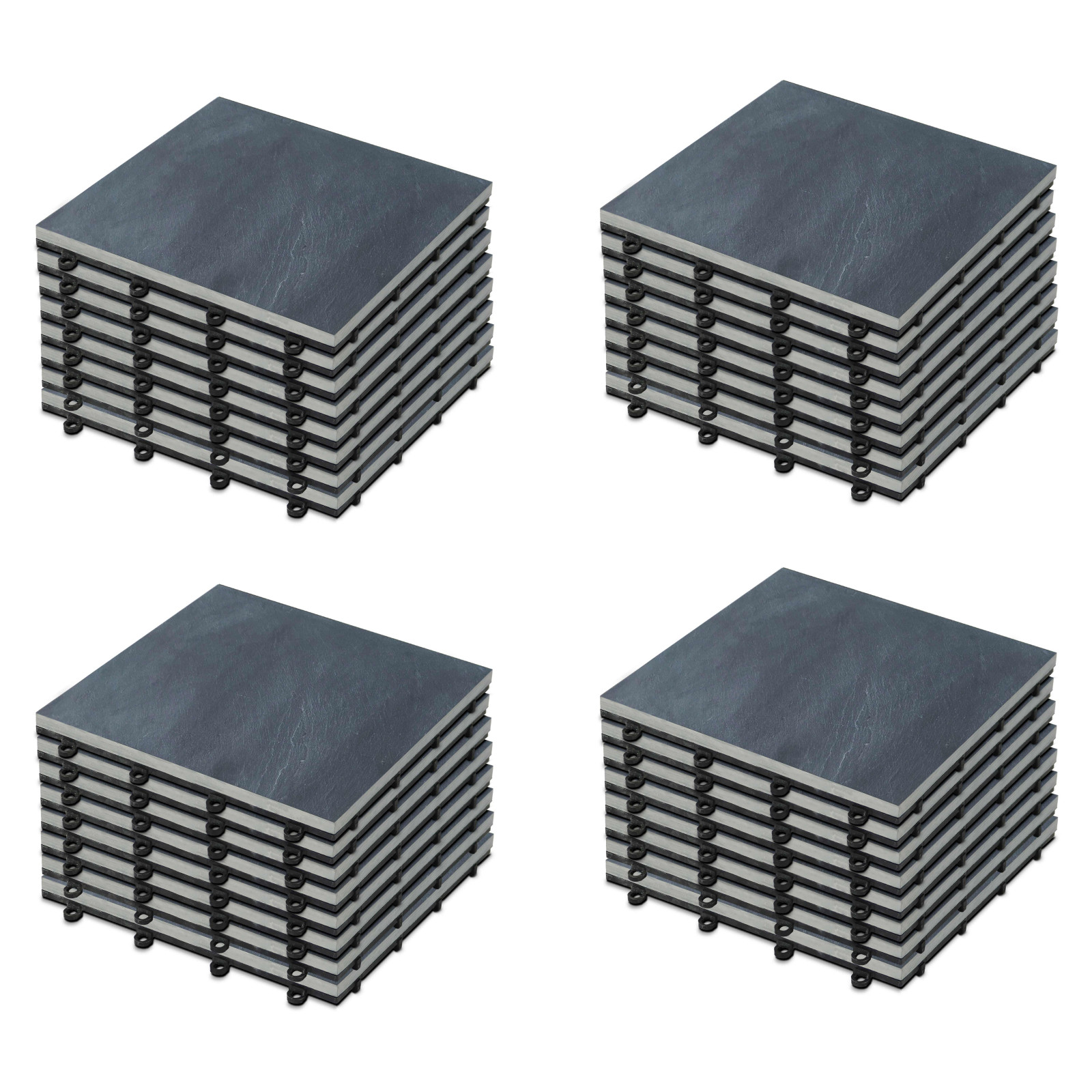 8 Dalles de terrasse pierre noire