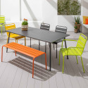 Table terrasse et 8 fauteuils en métal