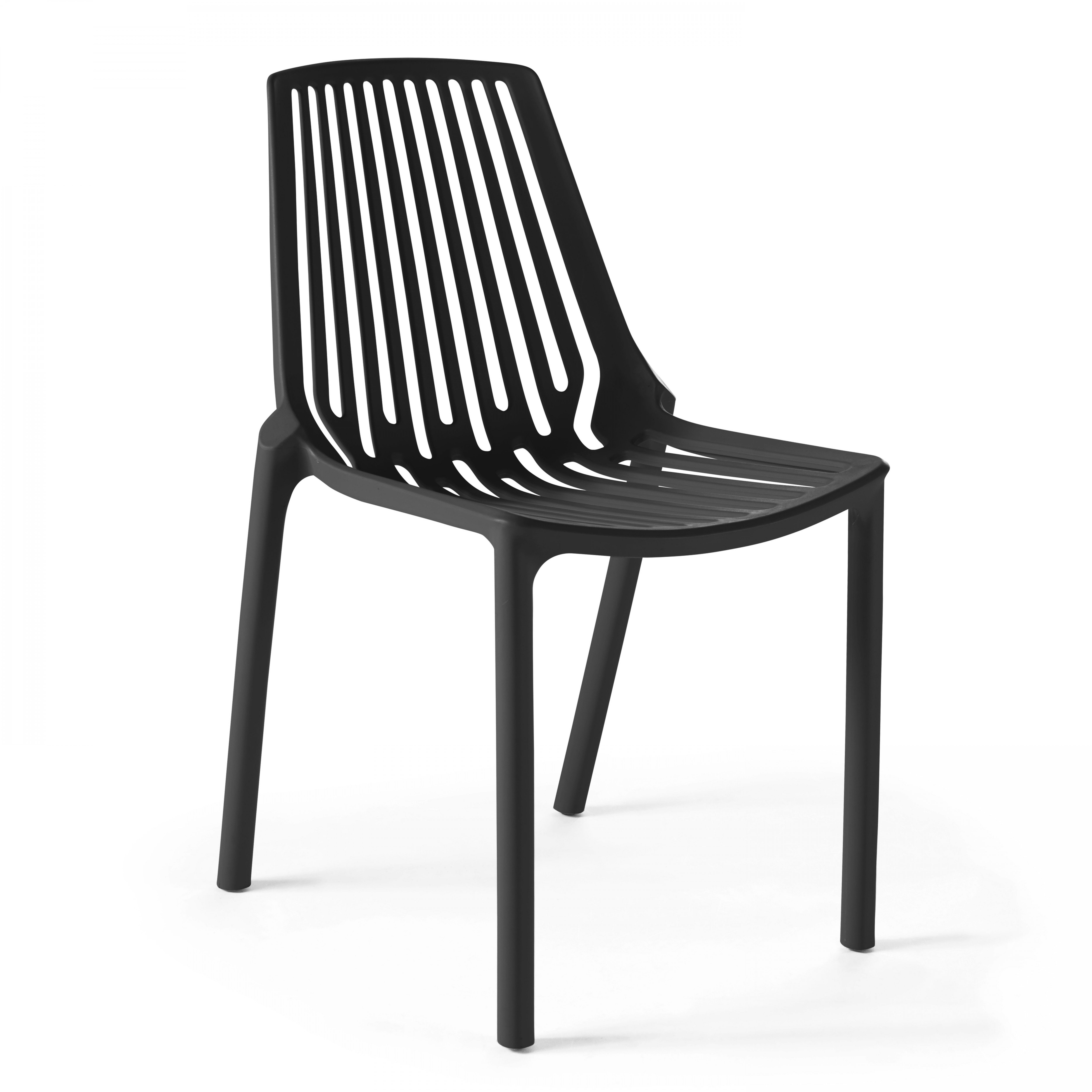 Chaise de terrasse de restaurant en plastique design ajourée