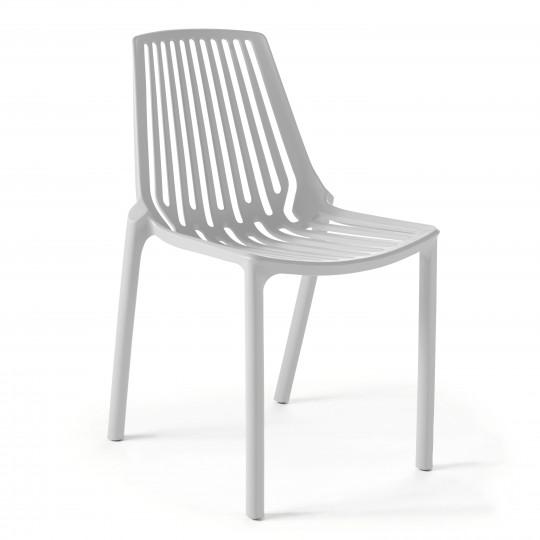 Chaise de terrasse de restaurant en plastique design ajourée | Mobeventpro