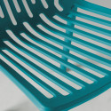 Chaise design en plastique avec dossier ajouré
