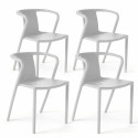 Lot de 4 fauteuils en plastique