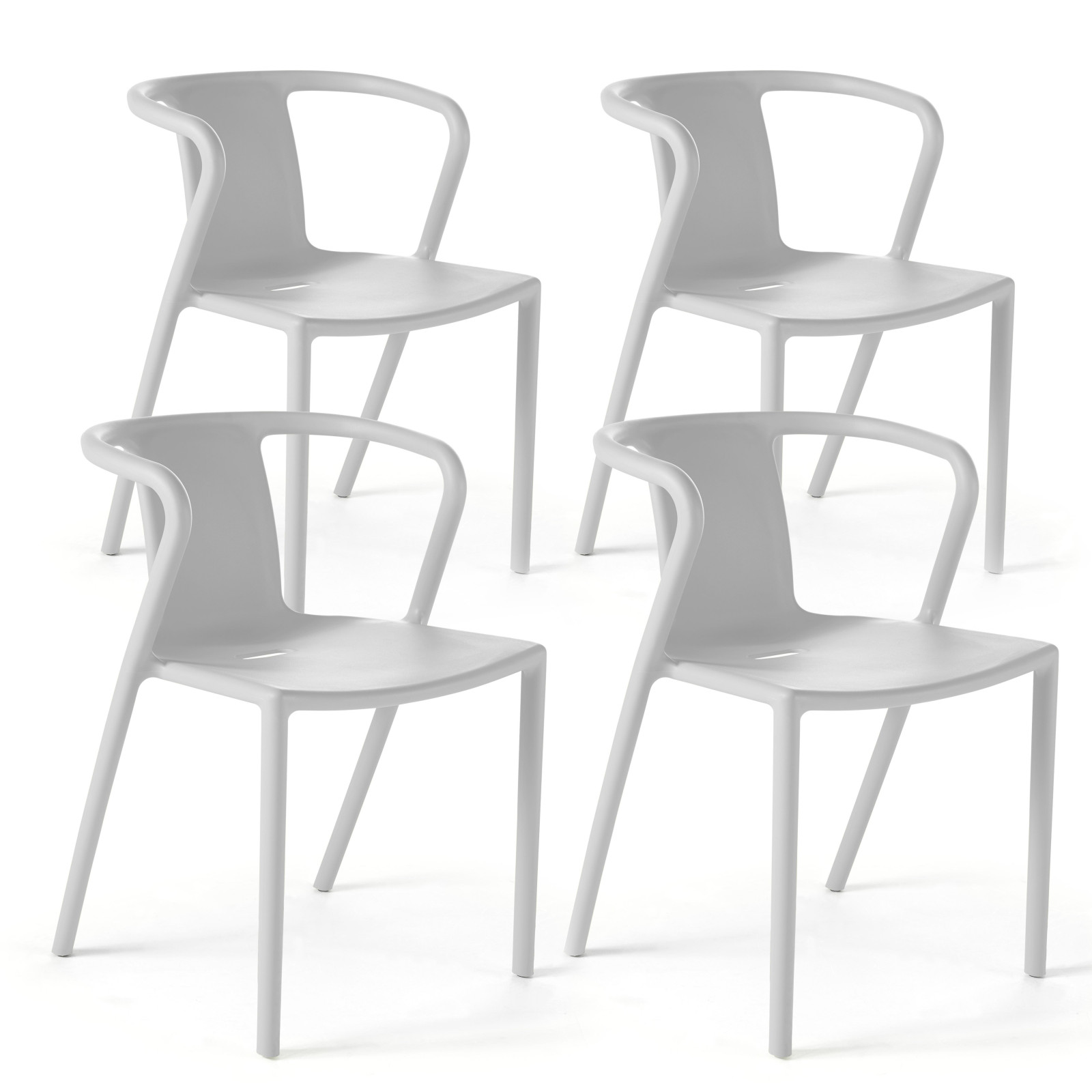 Lot de 4 fauteuils en plastique Lot de 4 fauteuils en plastique