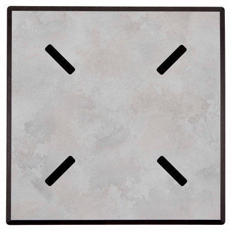 Table de terrasse carrée en HPL avec pied inclinable (6/7)