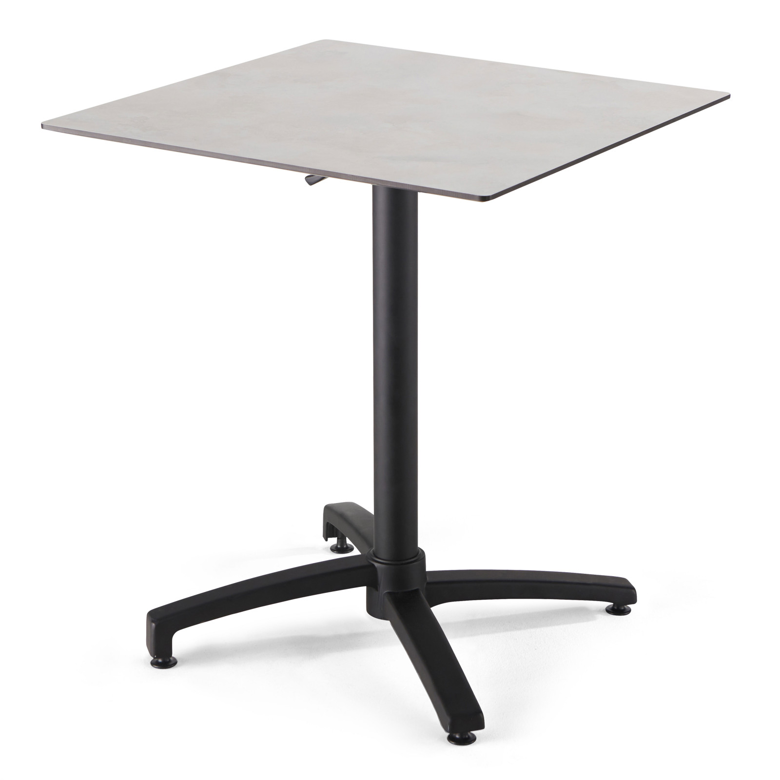 Table de jardin bistro carré (60x60 cm) inclinable en HPL