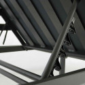 Salon de jardin d'angle 5 places avec coussins gris