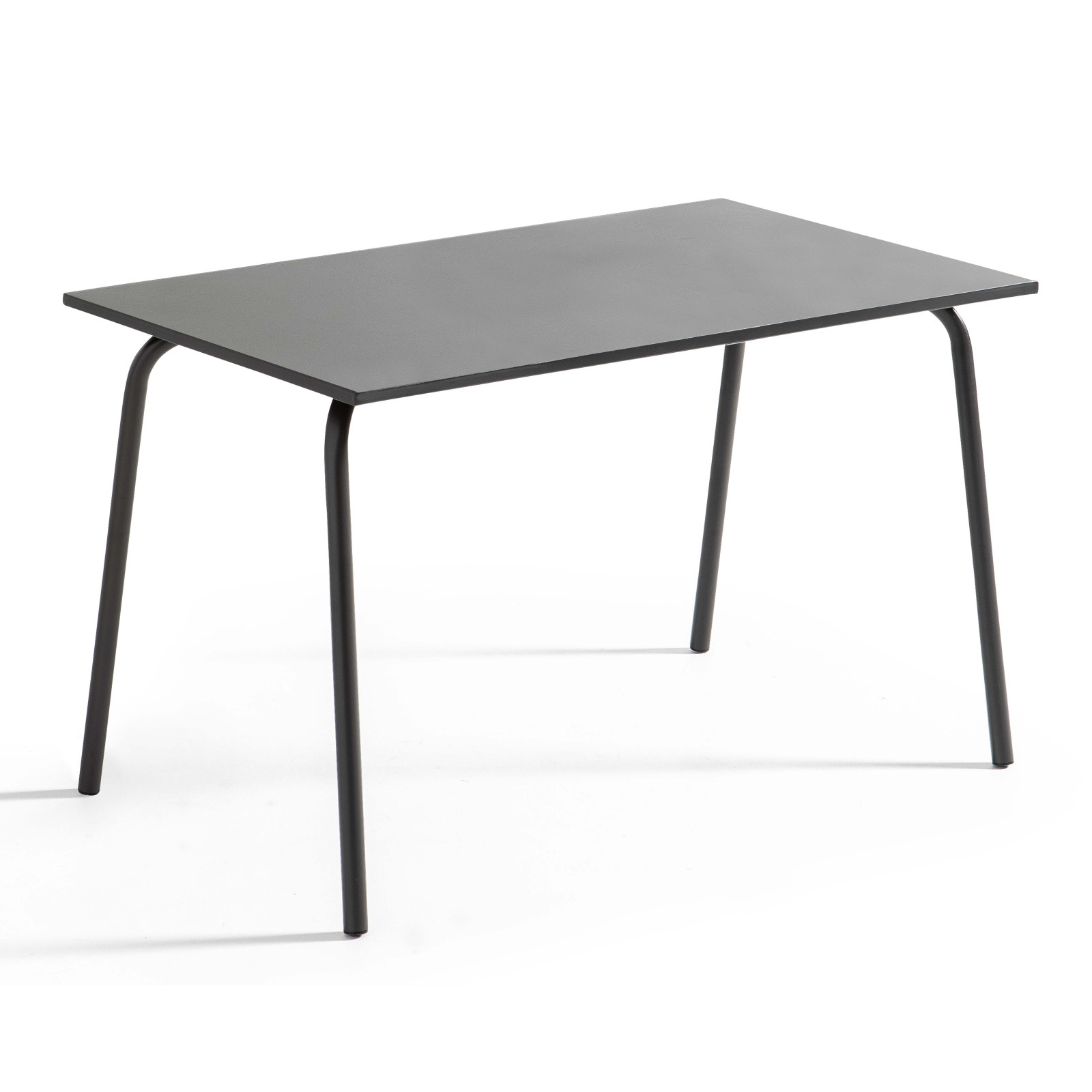 Ensemble table rectangulaire 120 cm et 4 fauteuils en métal
