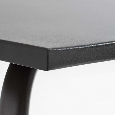 Ensemble table rectangulaire 120 cm et 4 fauteuils en métal