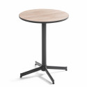 Ensemble table de jardin ronde + 2 chaises en métal
