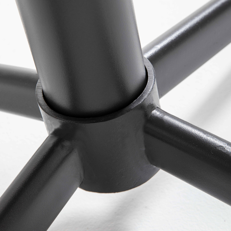 Ensemble table de jardin ronde + 2 chaises en métal